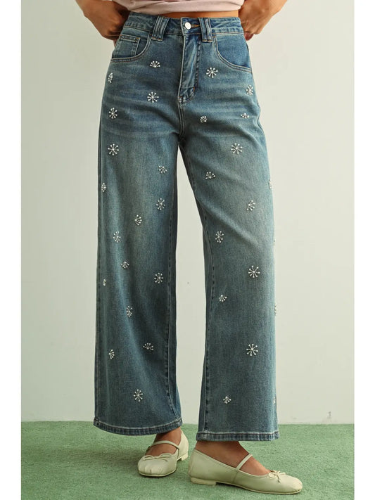 Beaded Denim