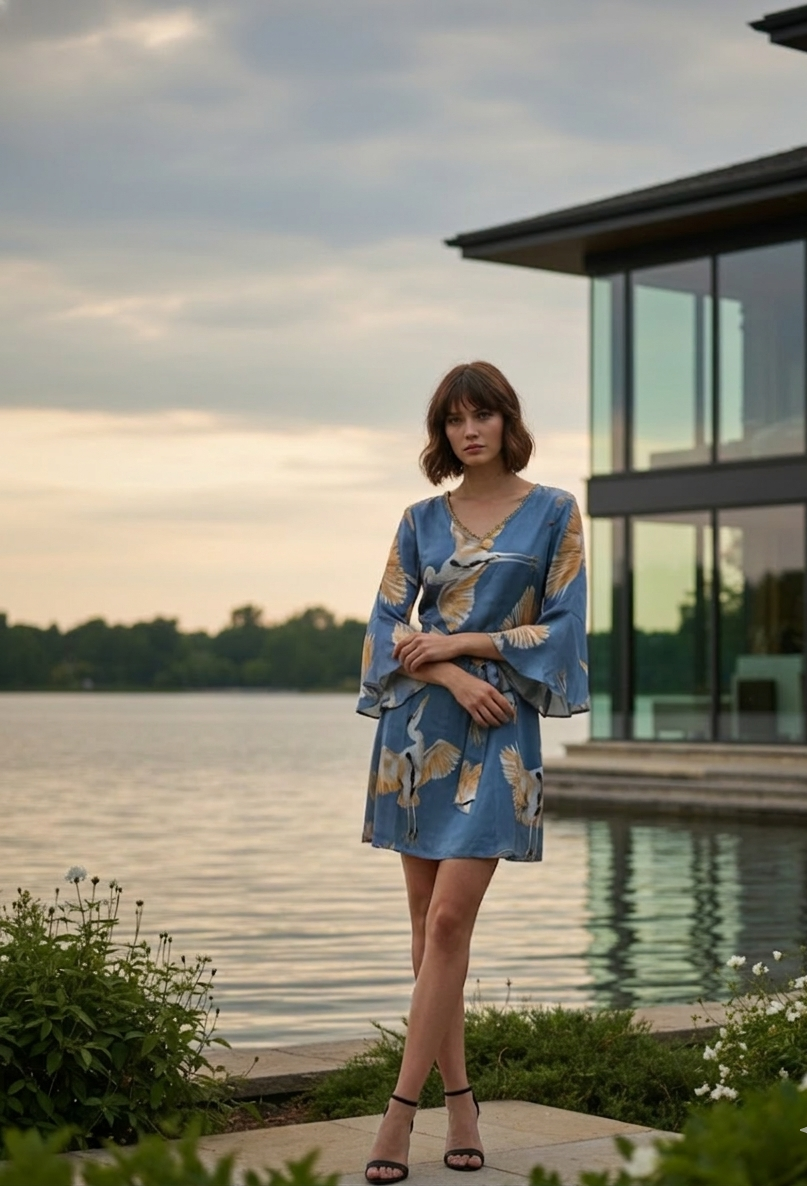 Paper Crane Mini Dress