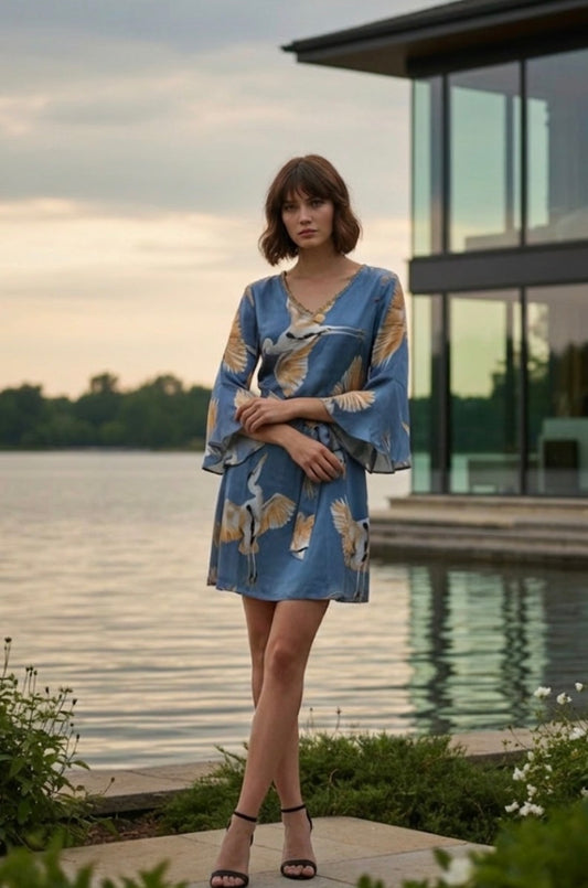 Paper Crane Mini Dress