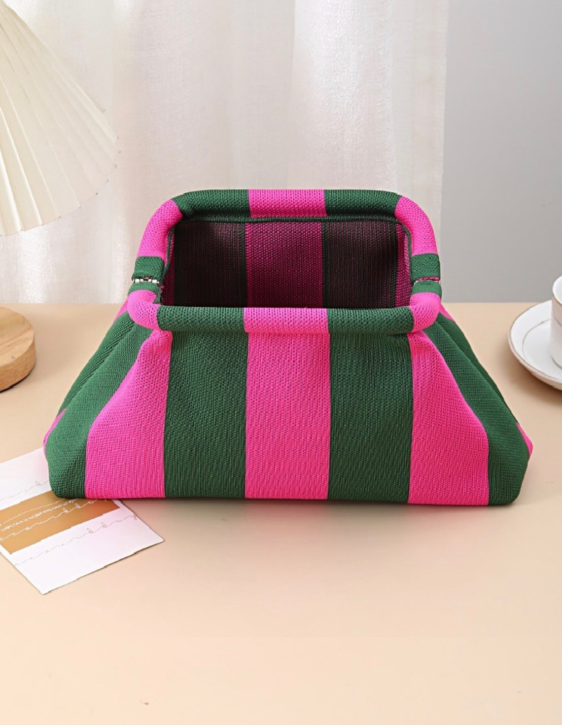Striped Clasp Clutch - Variety