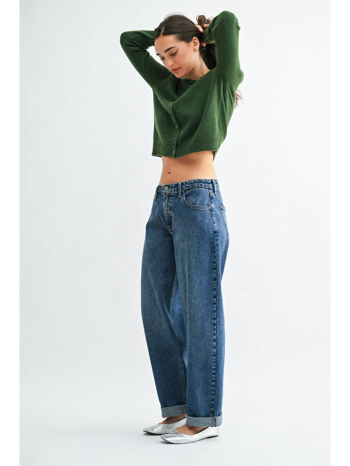 Cuffed Barrel Denim