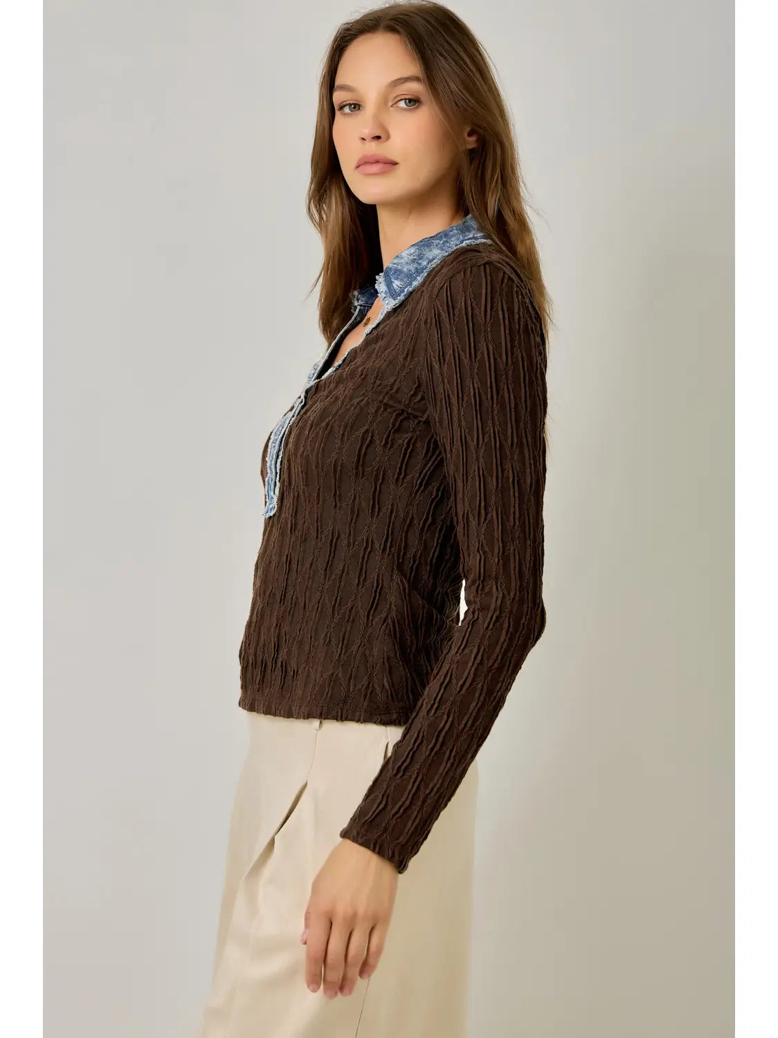 Mixed Media Henley - 2 Options