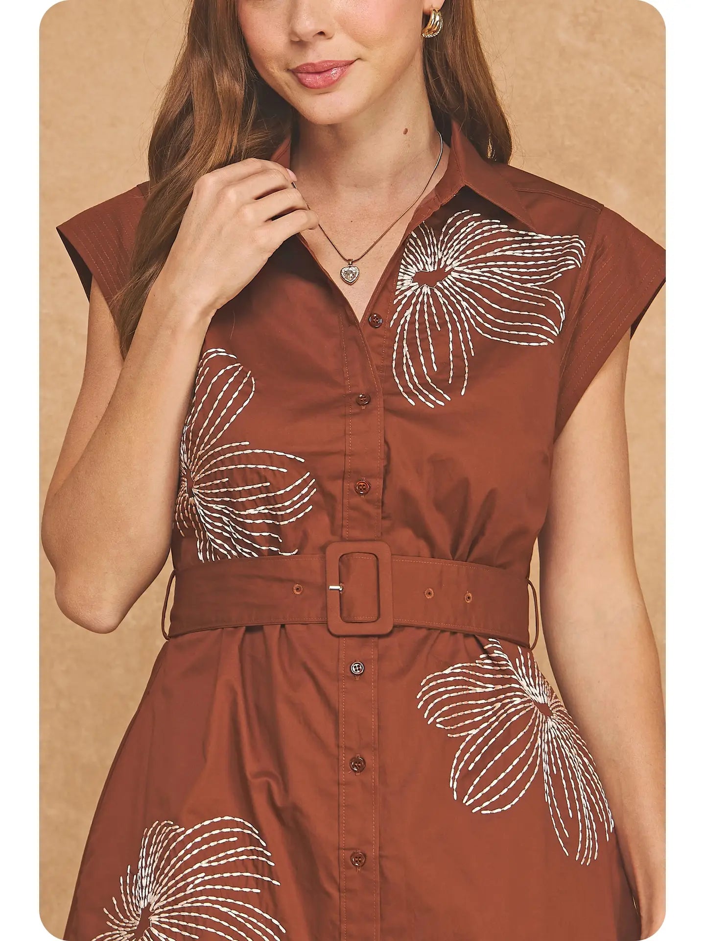 Embroidered Flower Dress