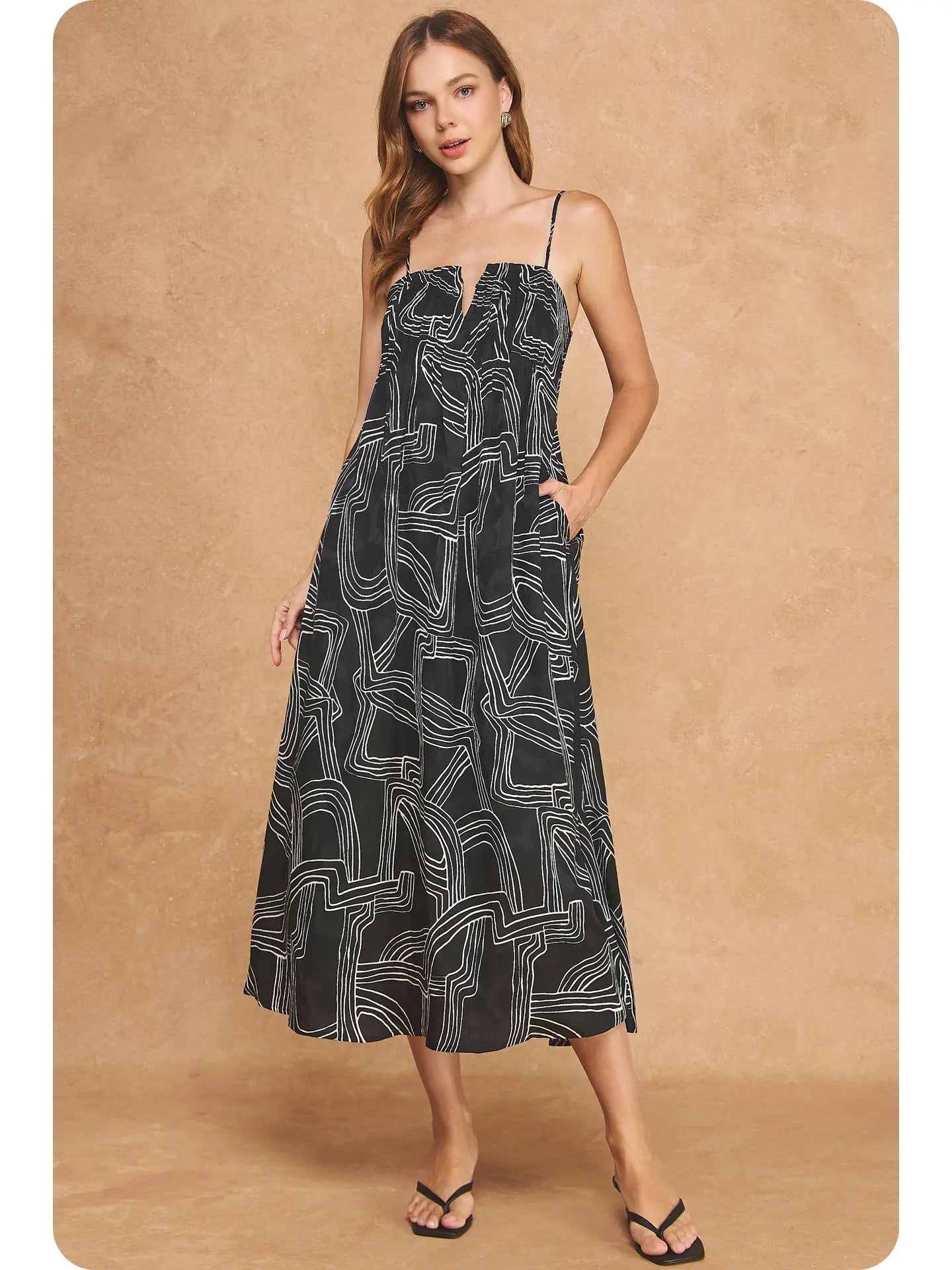 Pintuck Abstract Maxi