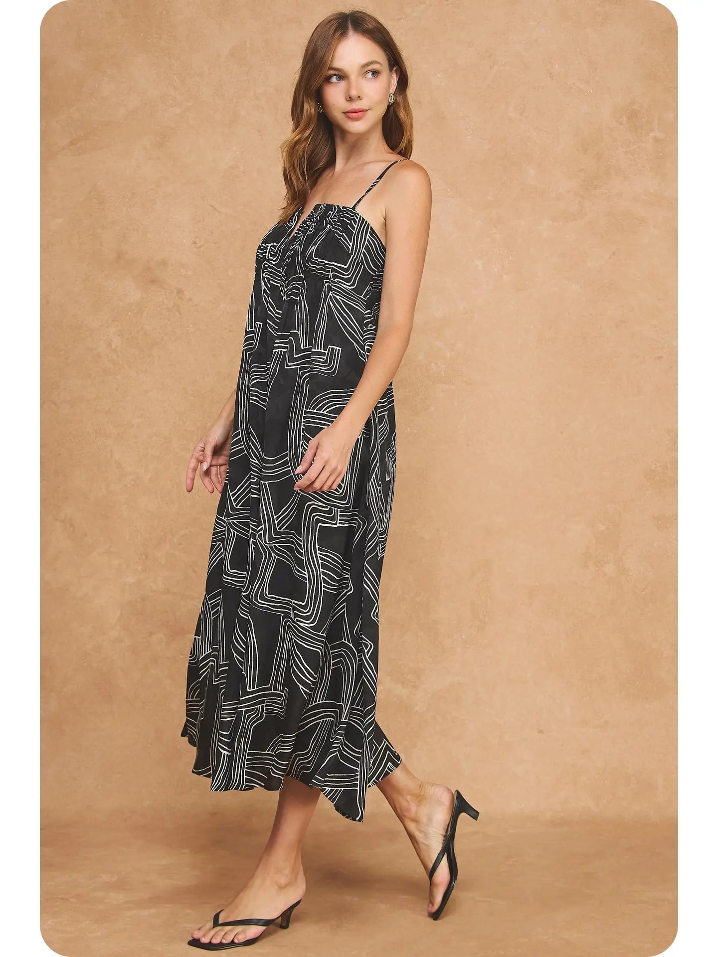 Pintuck Abstract Maxi