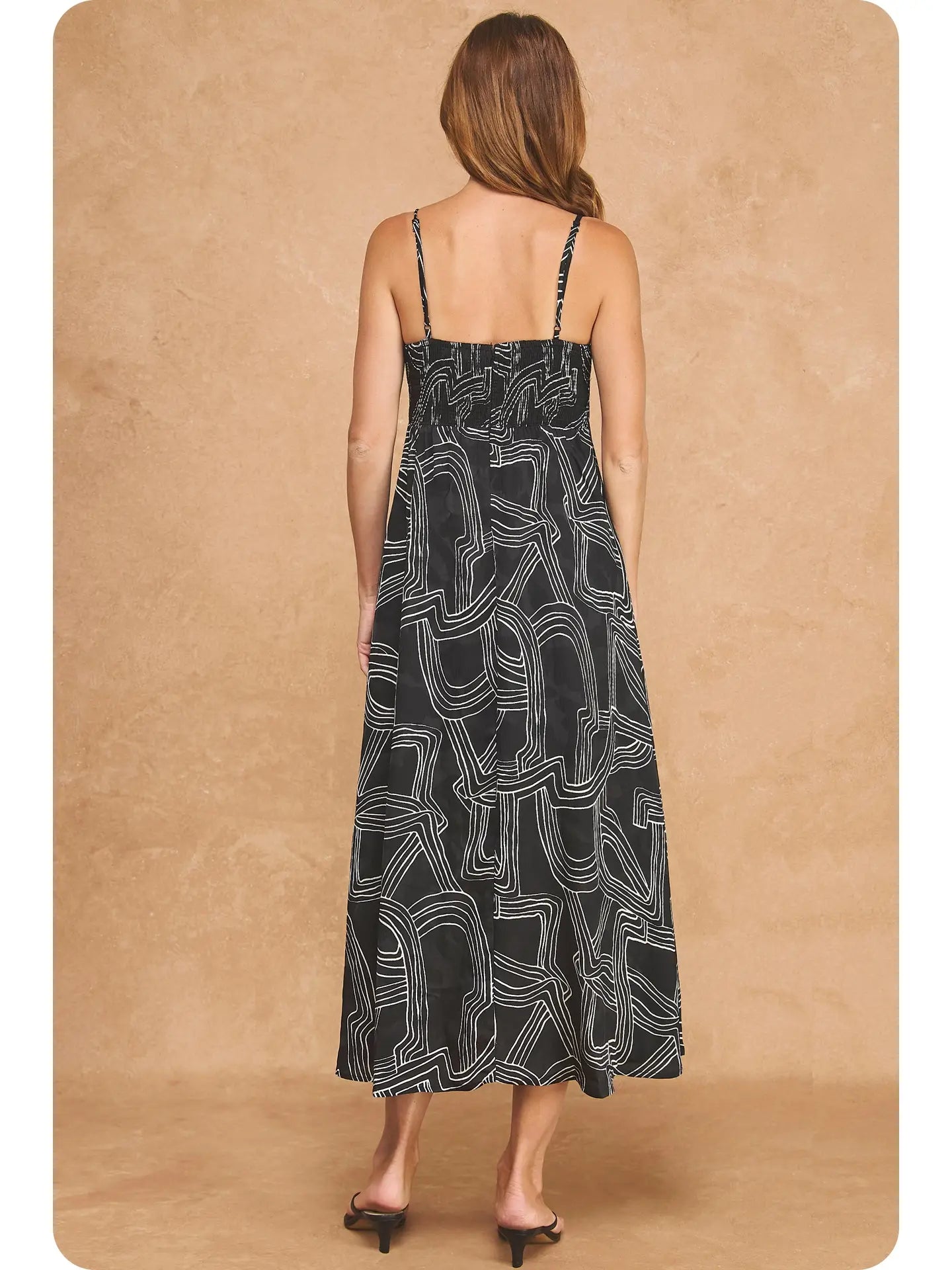 Pintuck Abstract Maxi