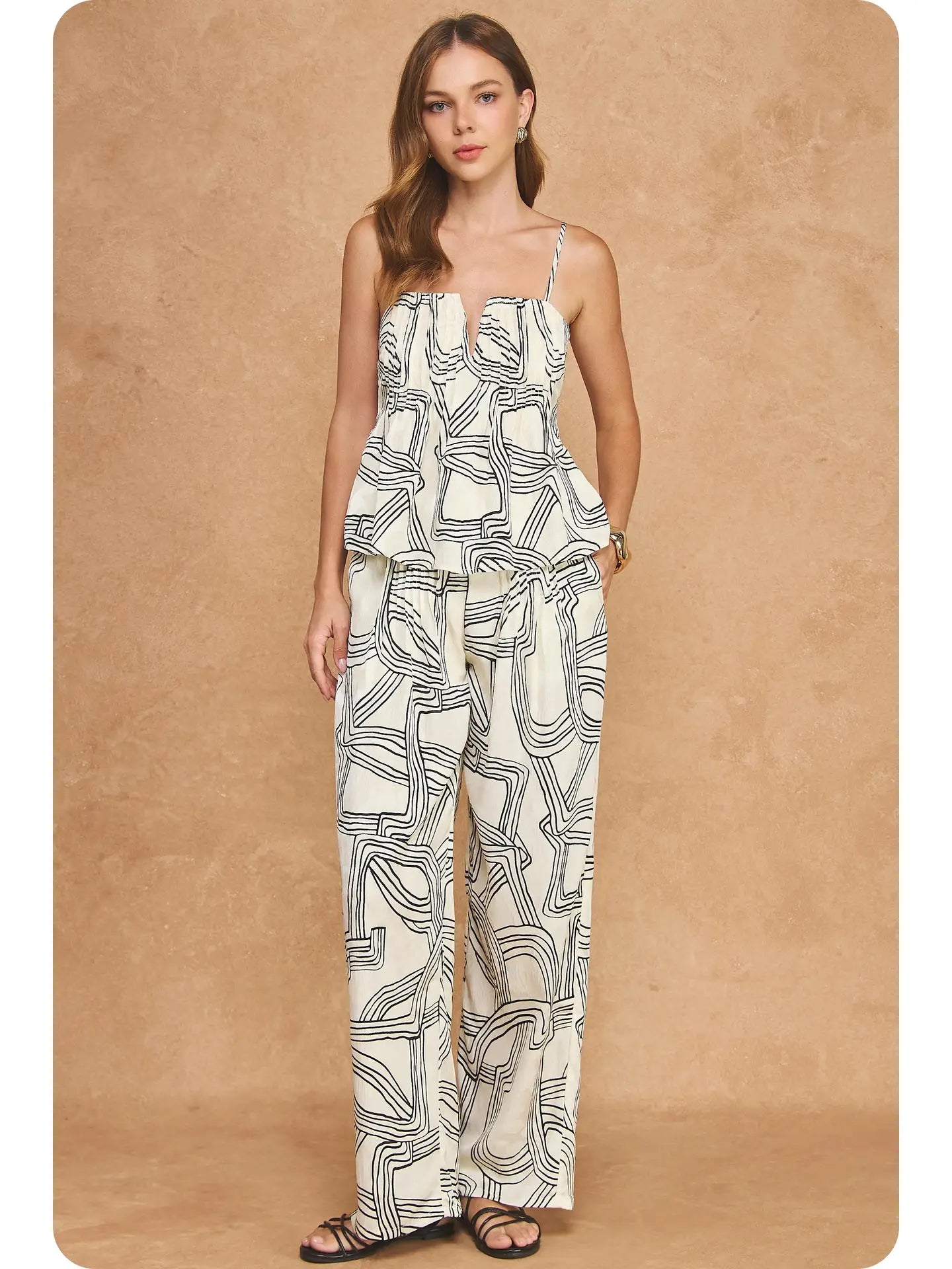 Pintuck Abstract Tank