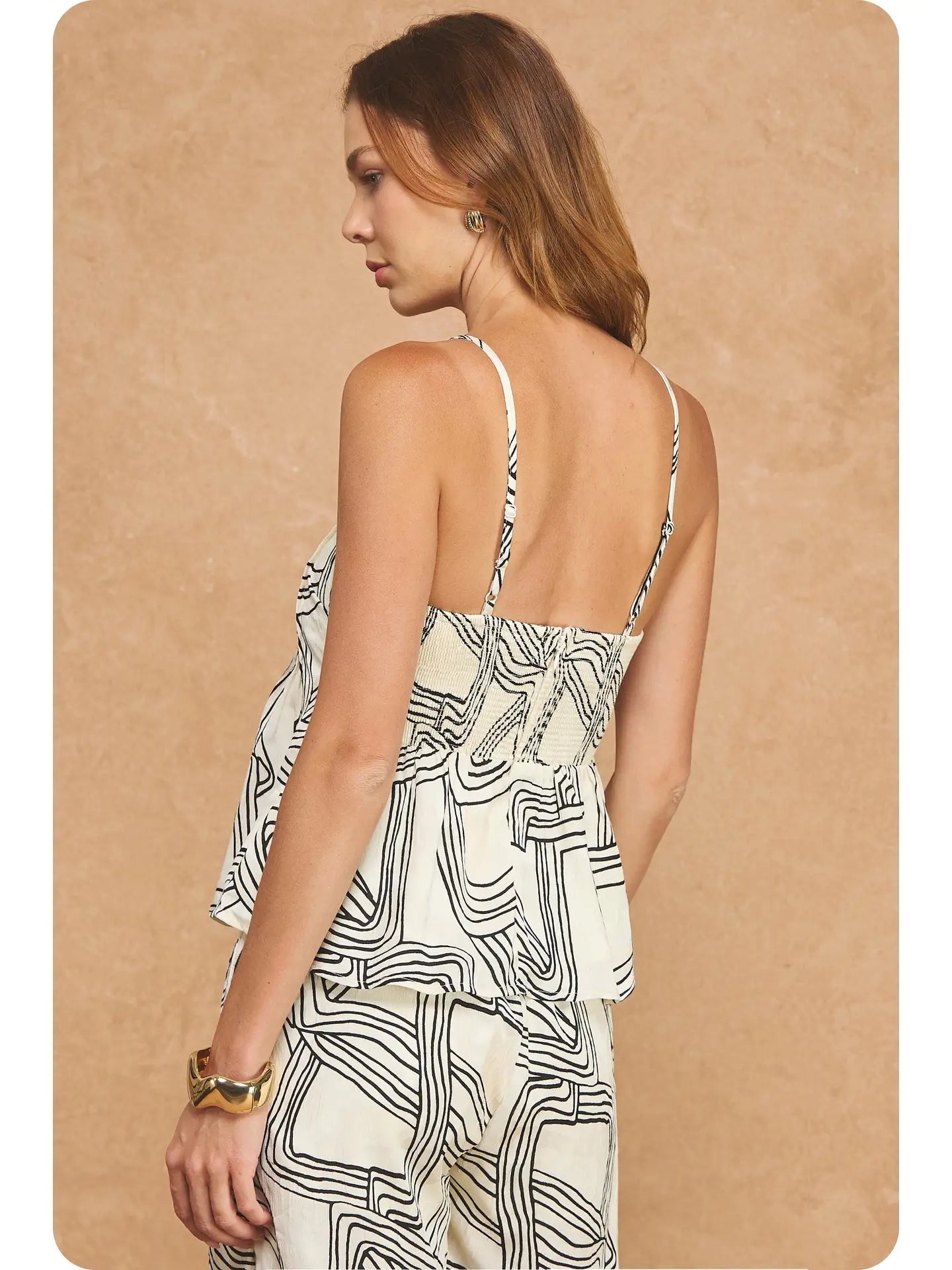 Pintuck Abstract Tank