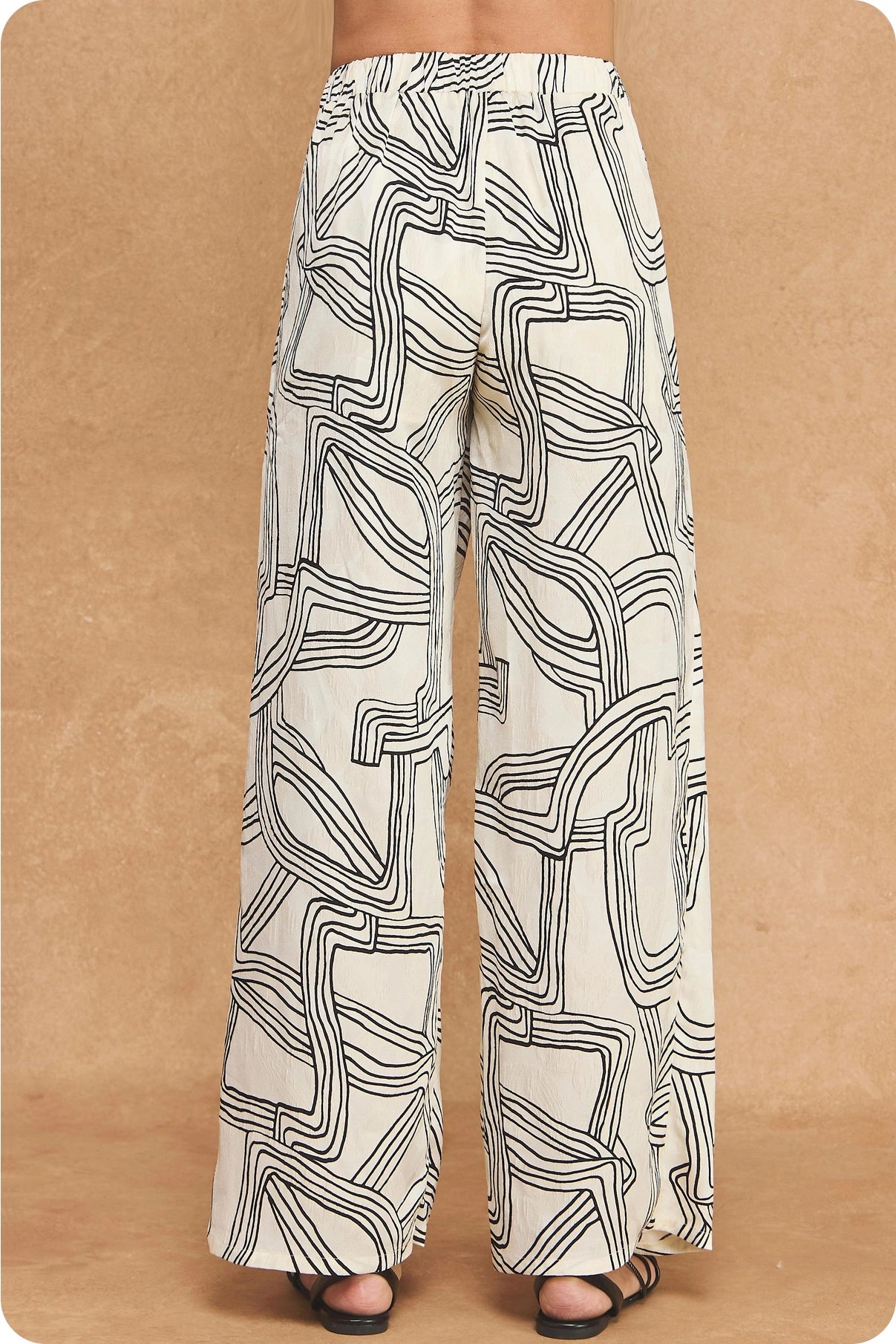 Pintuck Abstract Pant