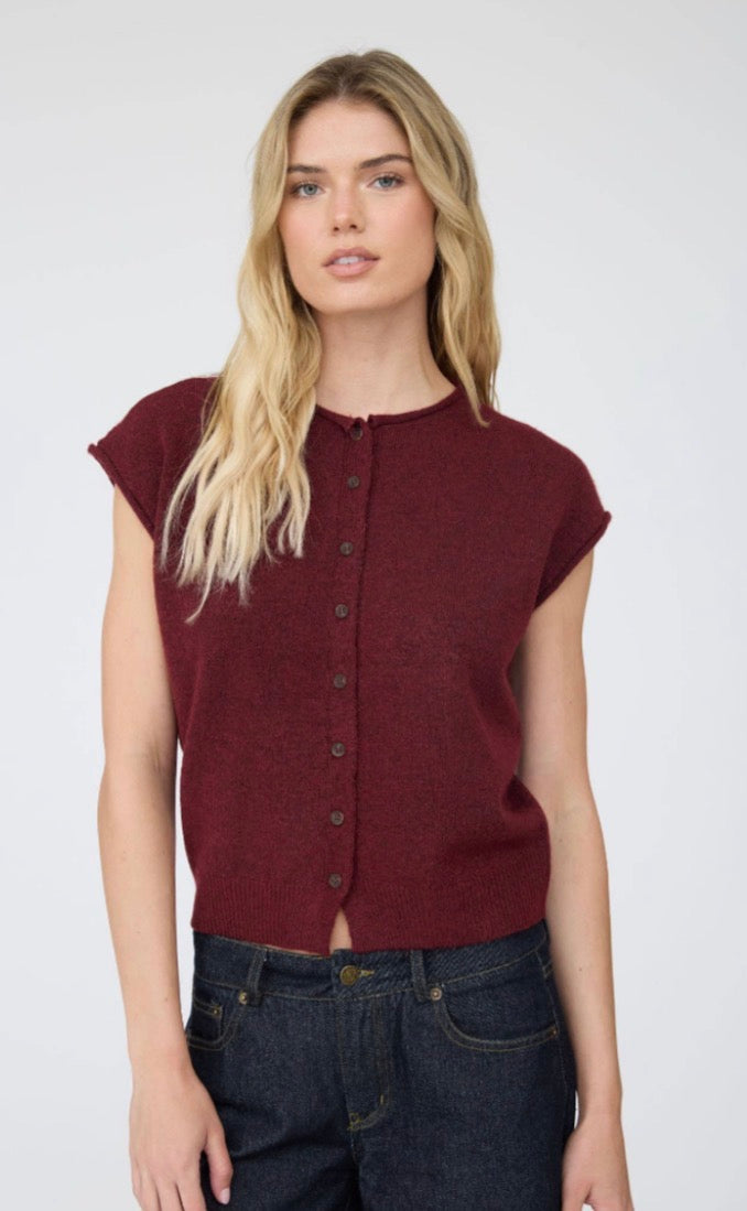 Raw Edge Cardigan Top