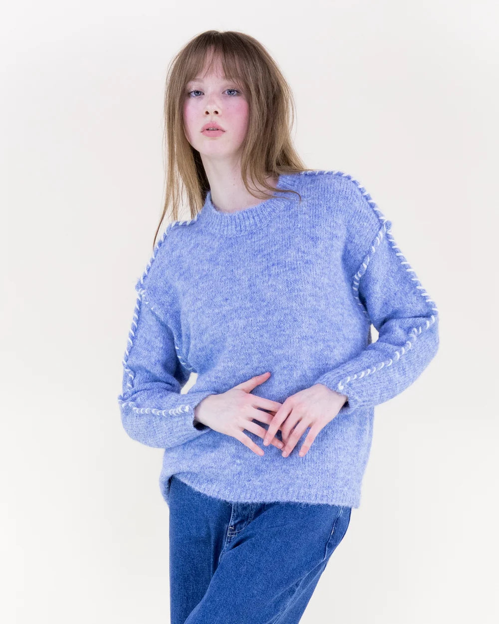 Whipstitch Boyfriend Sweater