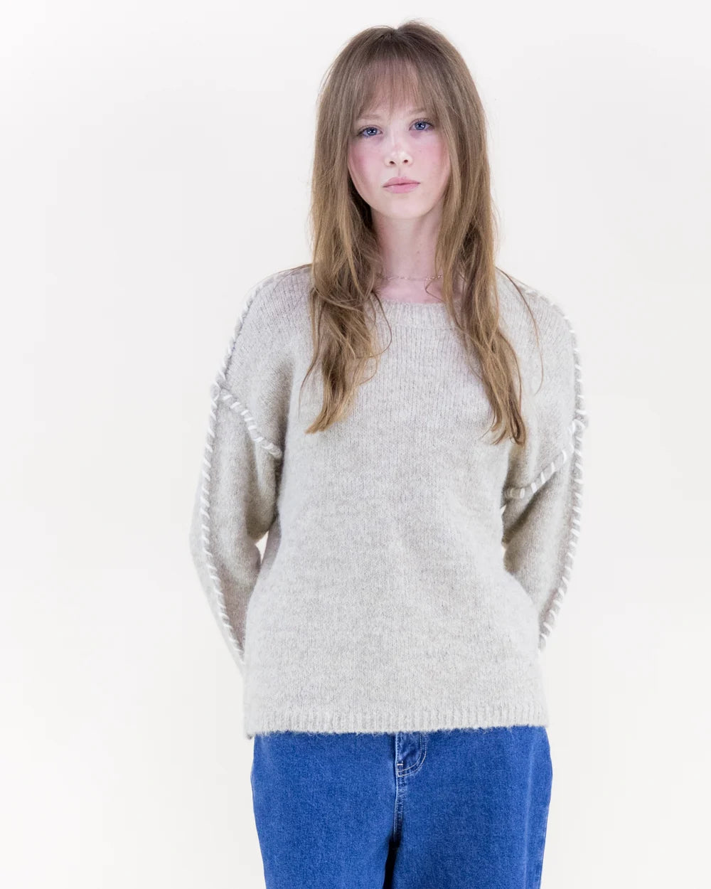 Whipstitch Boyfriend Sweater