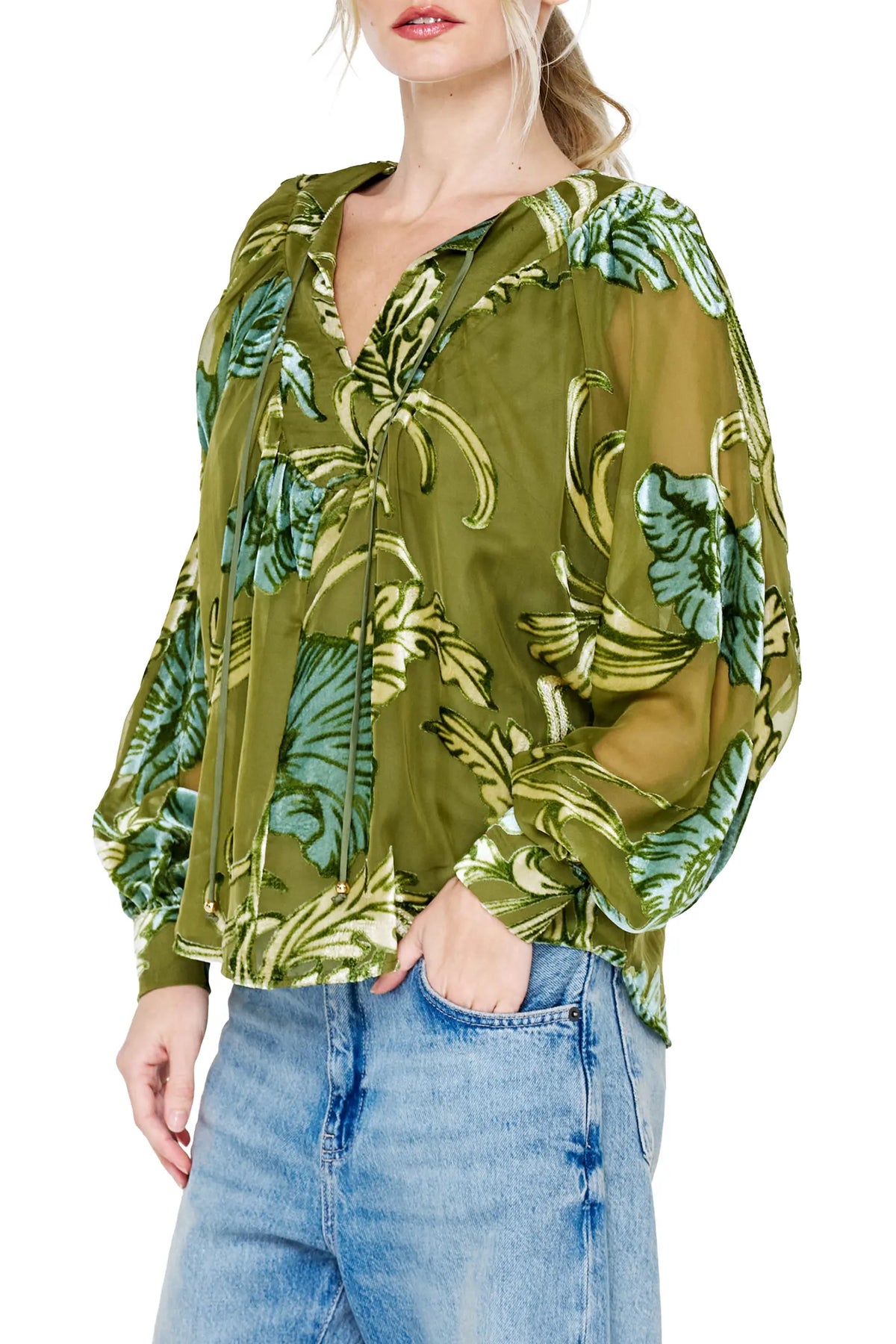 Cindy Velvet Blouse