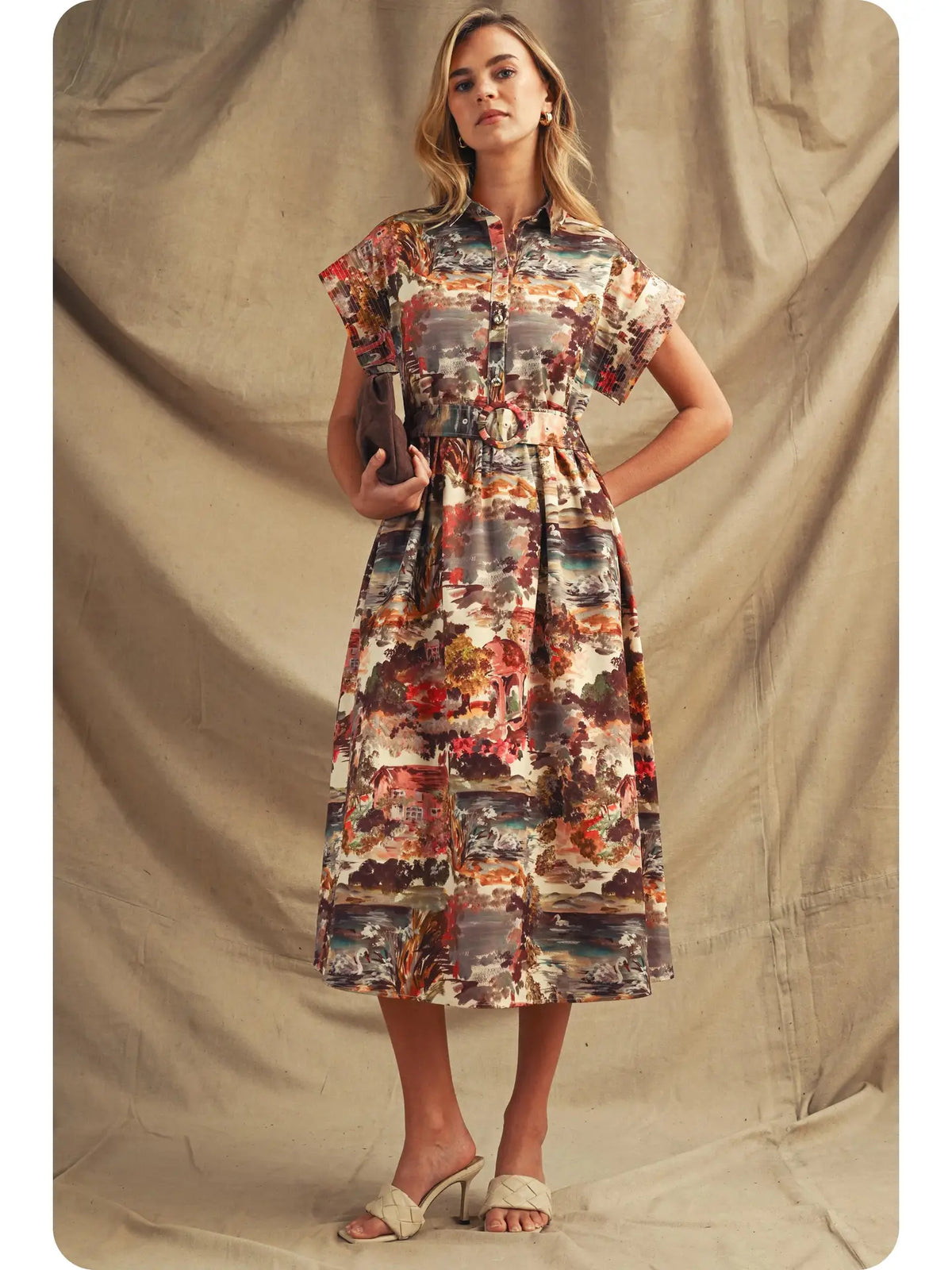 Vintage Garden Shirt Dress