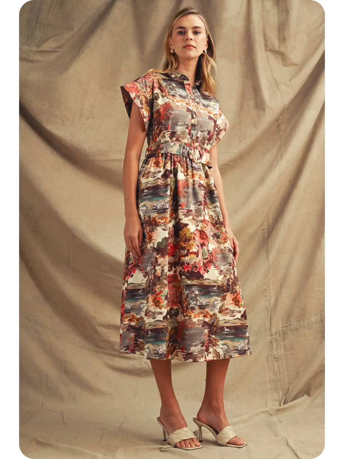 Vintage Garden Shirt Dress