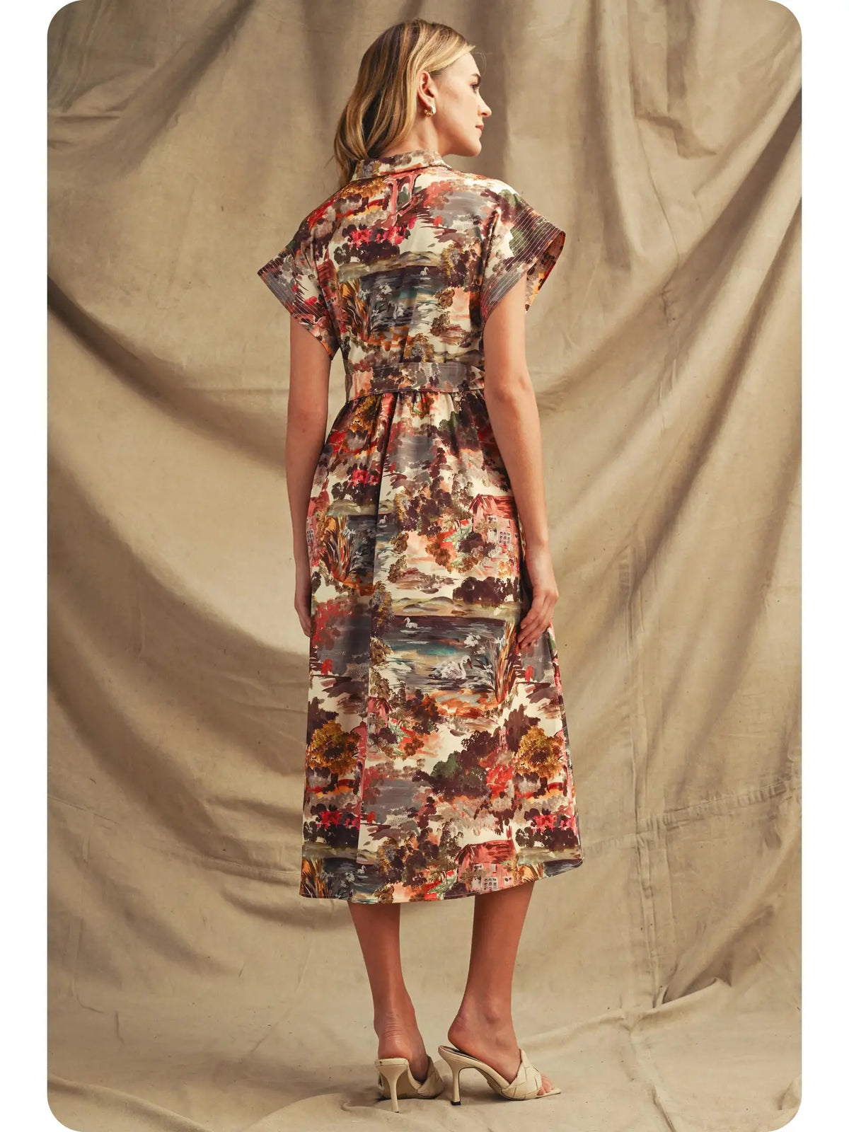 Vintage Garden Shirt Dress
