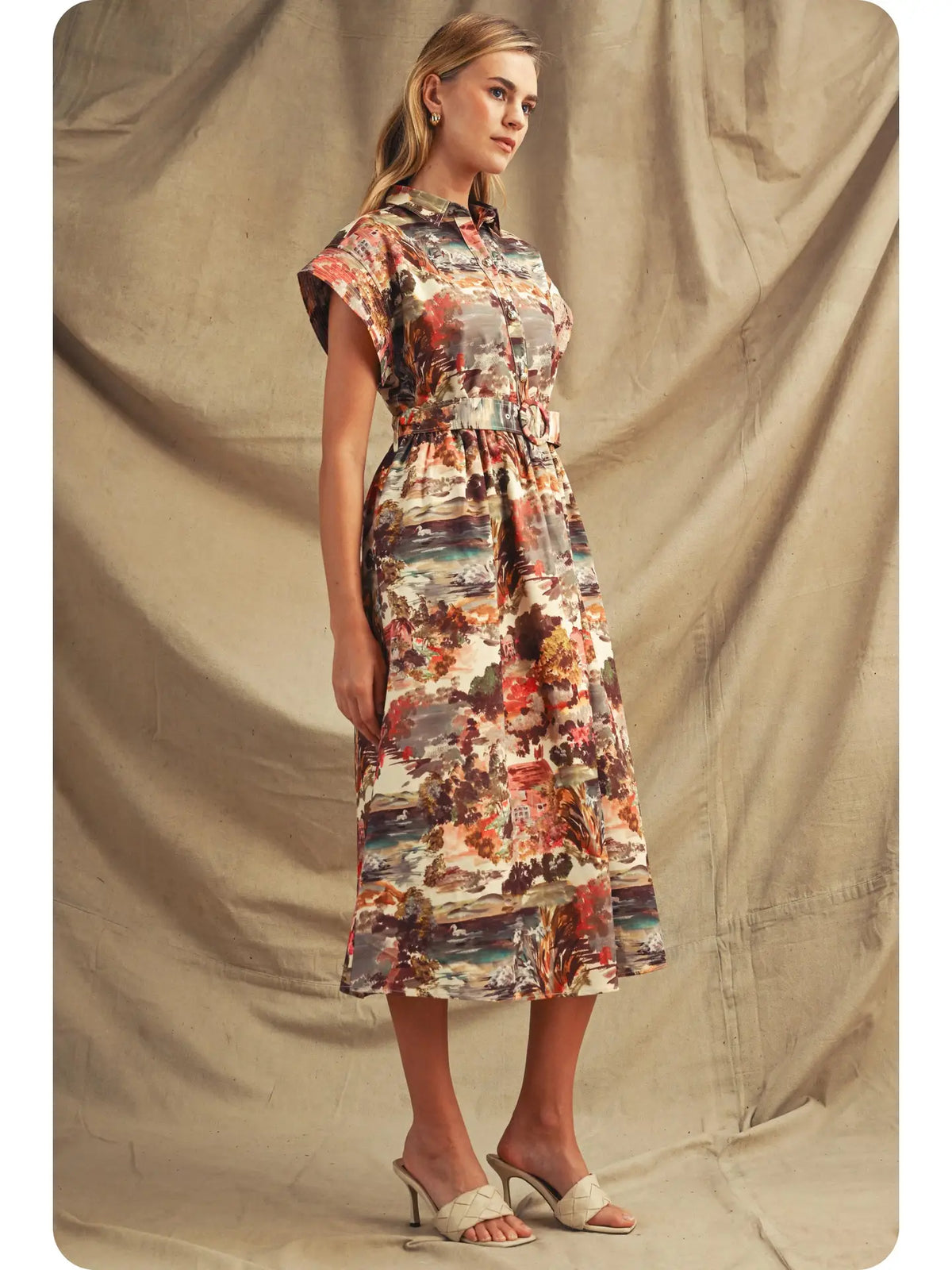 Vintage Garden Shirt Dress