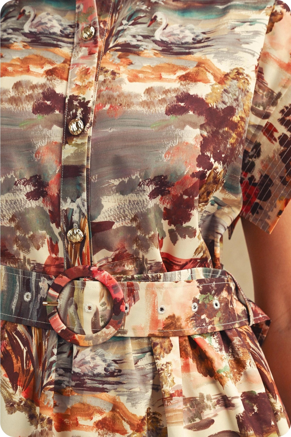Vintage Garden Shirt Dress