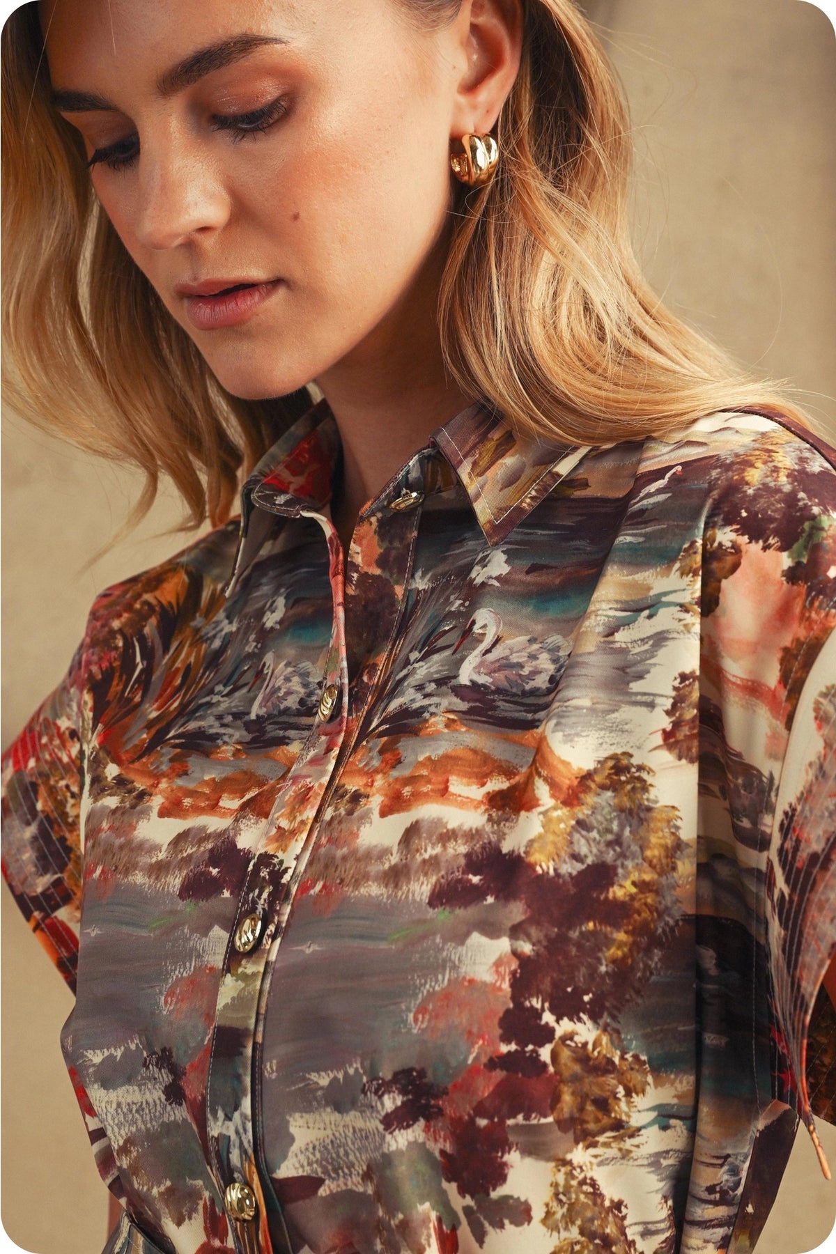 Vintage Garden Shirt Dress