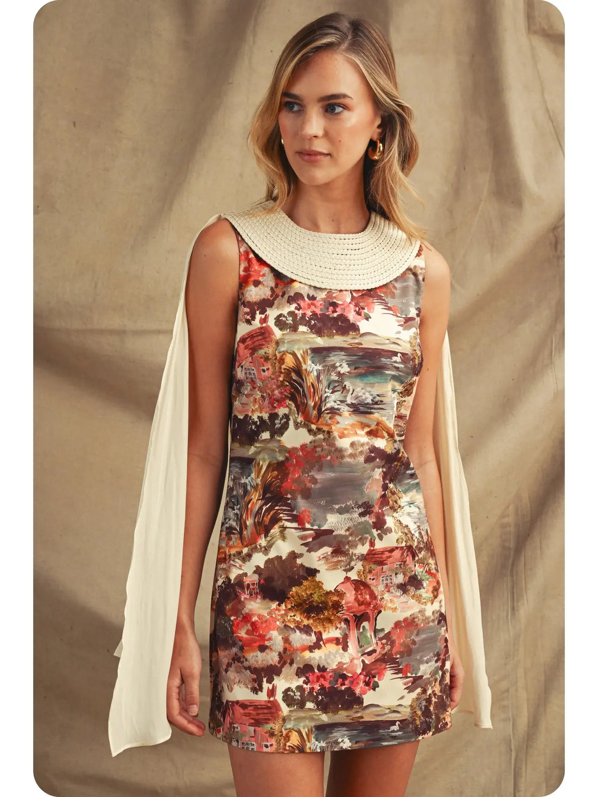 Vintage Garden Braided Mini Dress