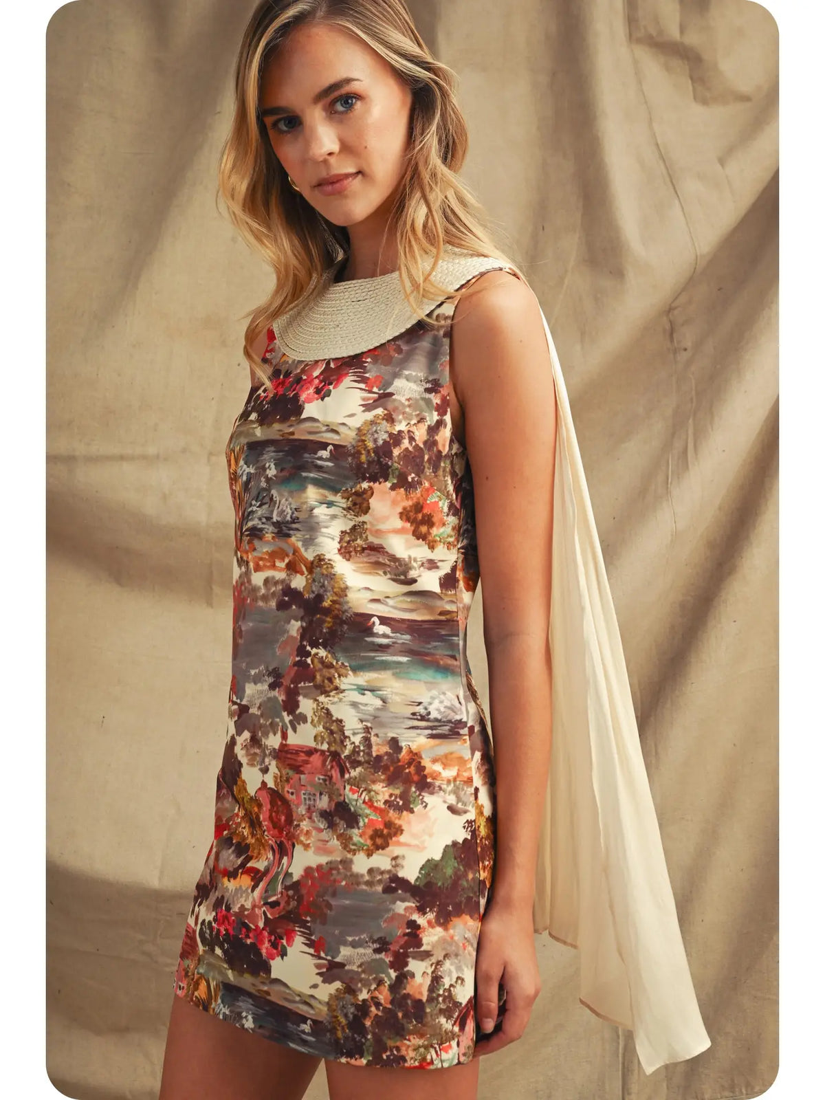 Vintage Garden Braided Mini Dress