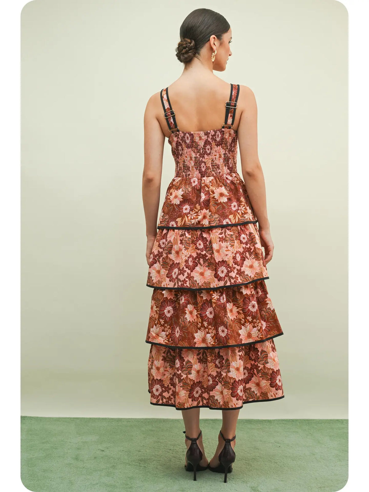Retro Flora Print Dress