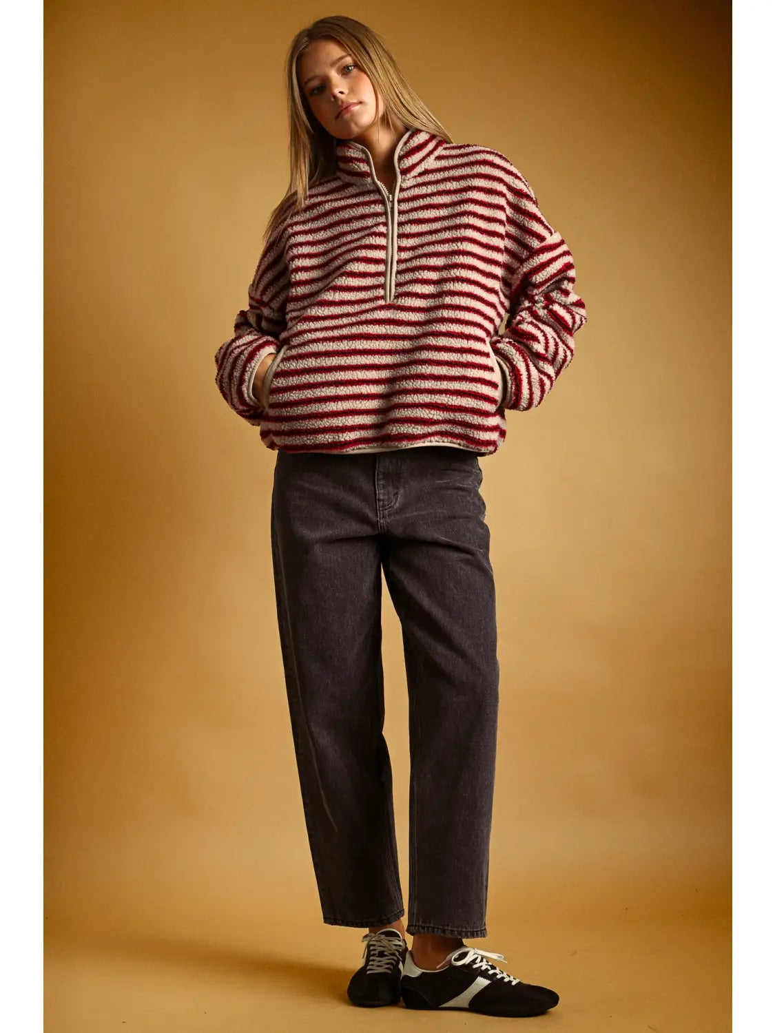 Sherpa Striped Half Zip