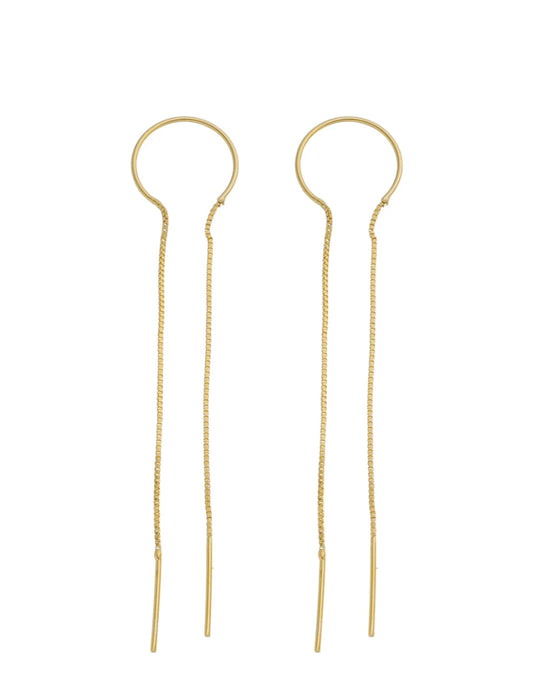 Circle Loop Thread Earring - 2 sizes