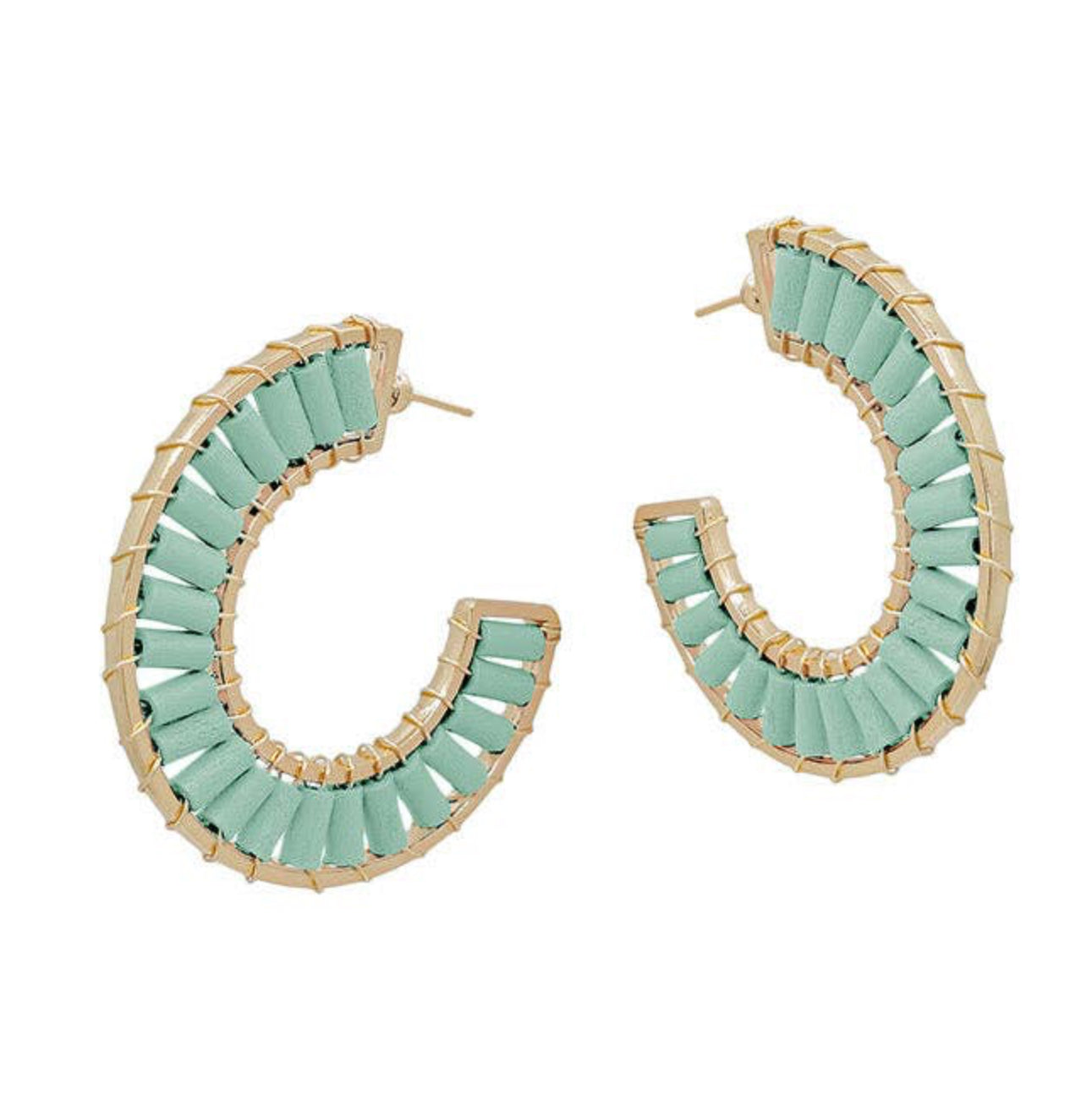 Bead Hoops- 4 Colors