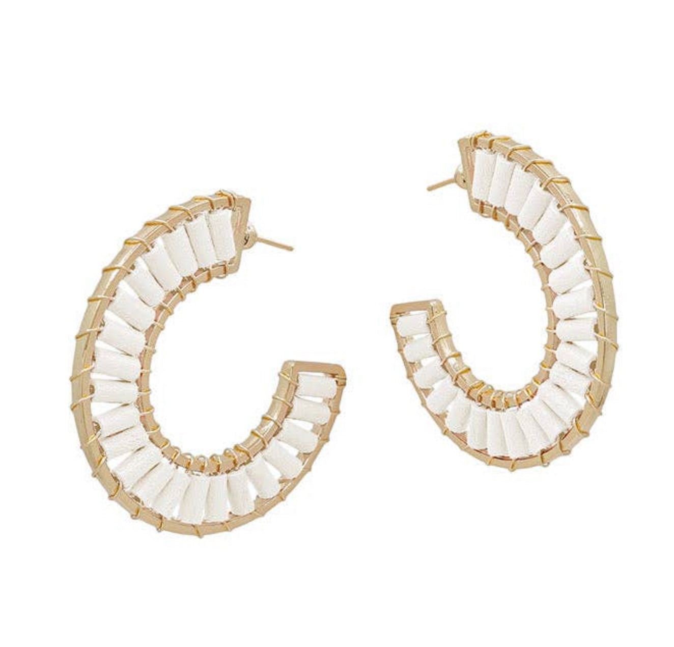 Bead Hoops- 4 Colors