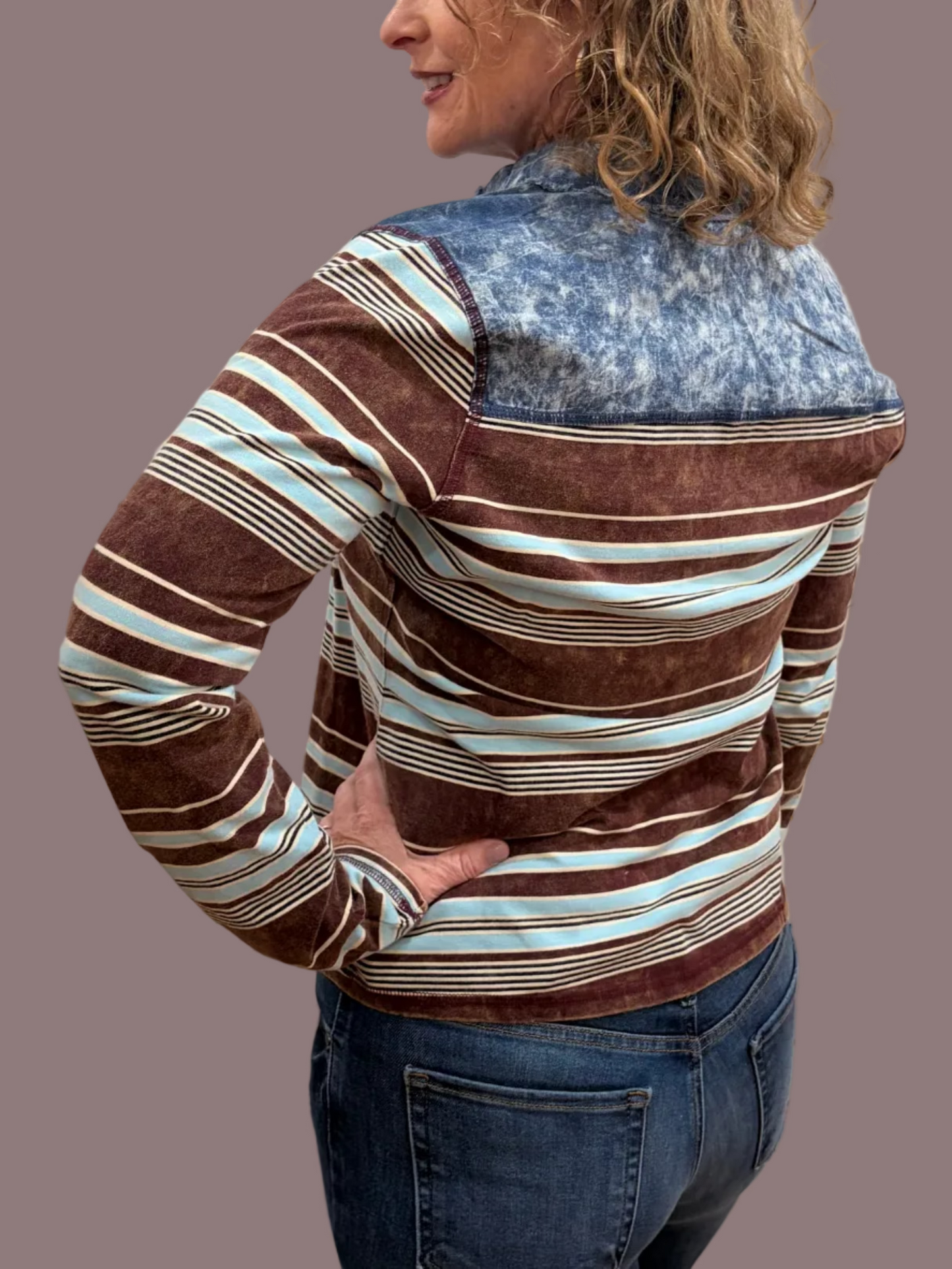 Striped Stacy Henley
