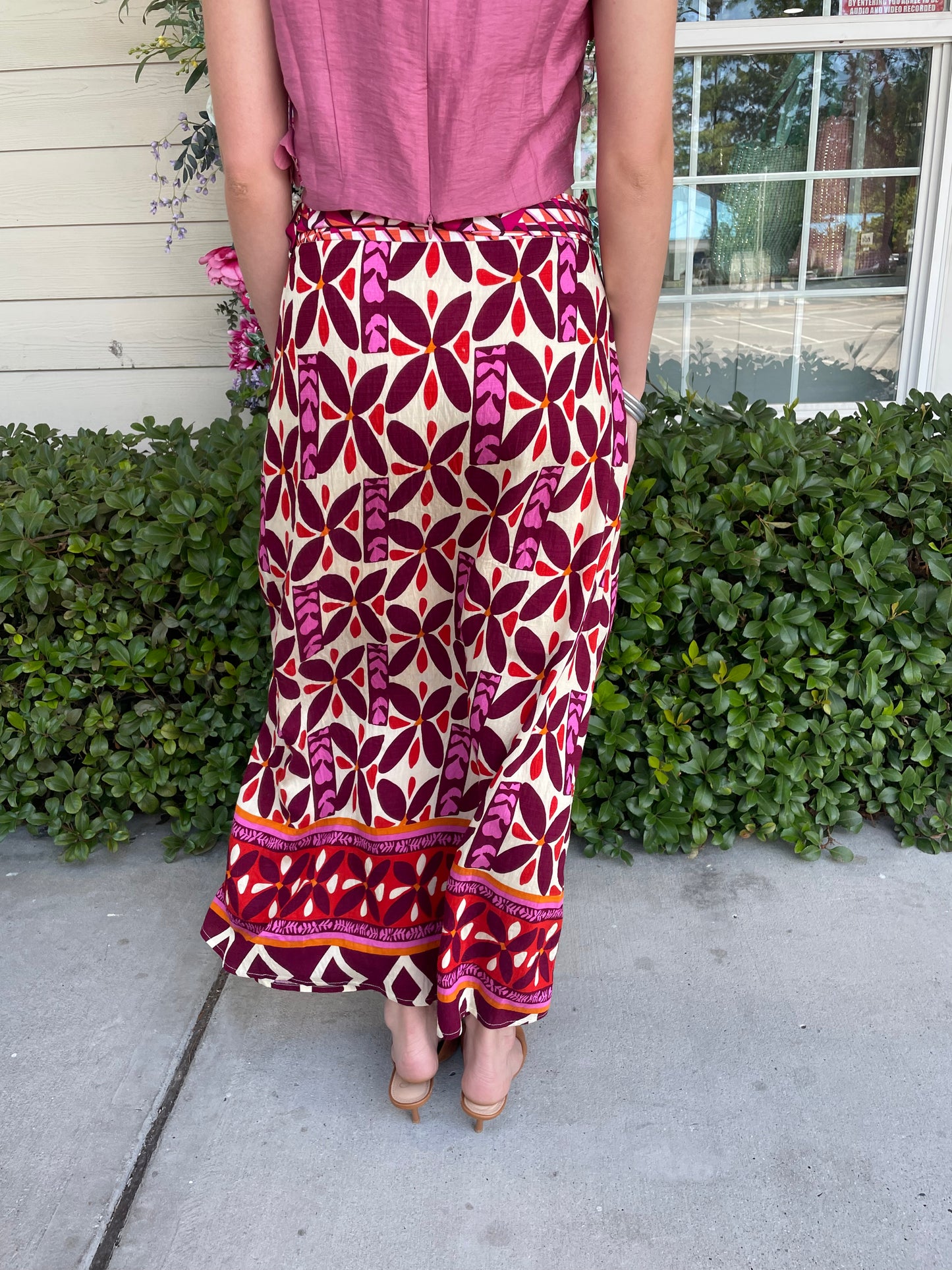Border Wrap Skirt
