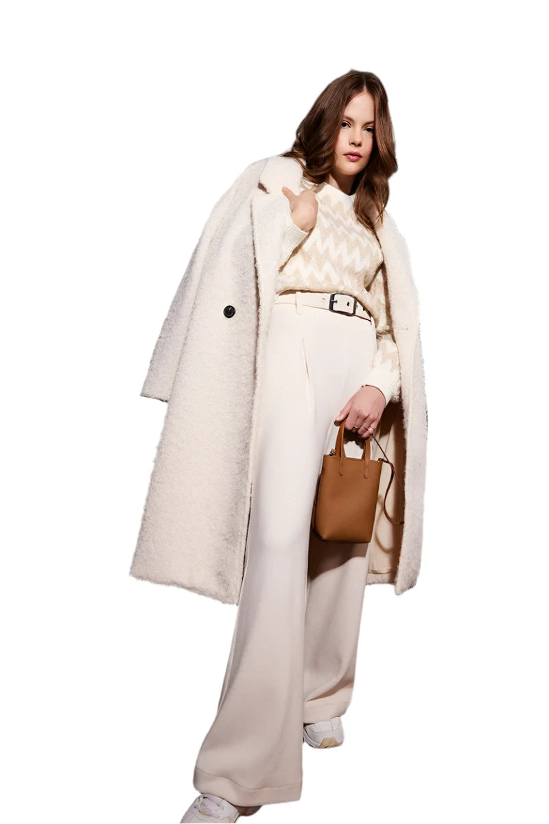Long Sheepskin Effect Coat