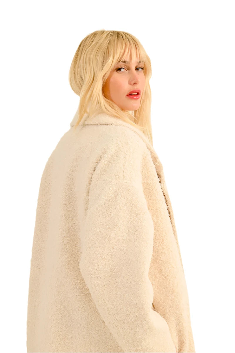 Long Sheepskin Effect Coat