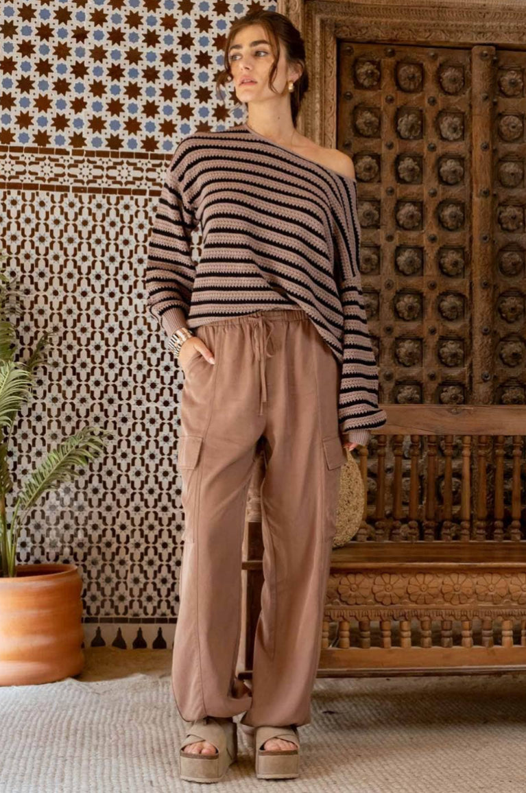 Drawstring Cargo Pants