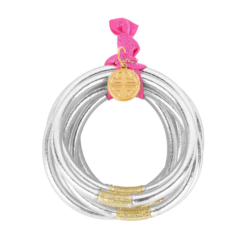Silver All Weather Bangles - Set of 6
