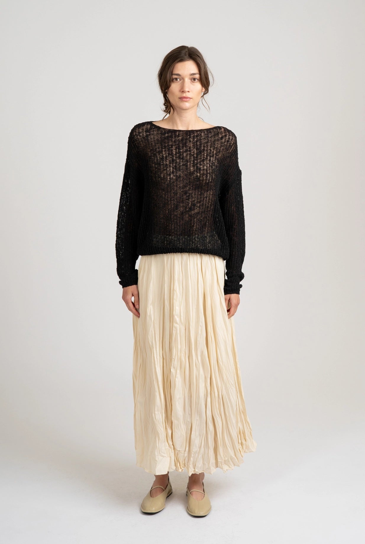 Crinkle Maxi Skirt