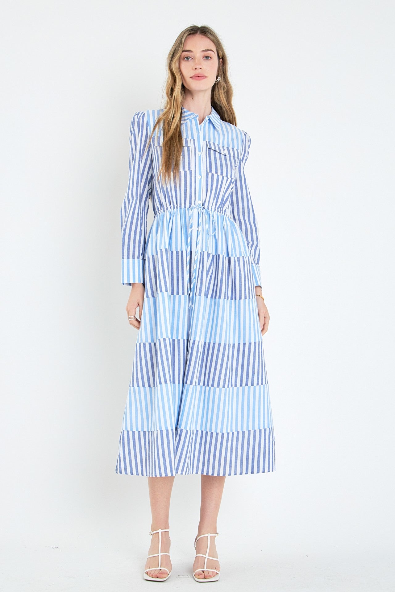 Striped Block Maxi Dress