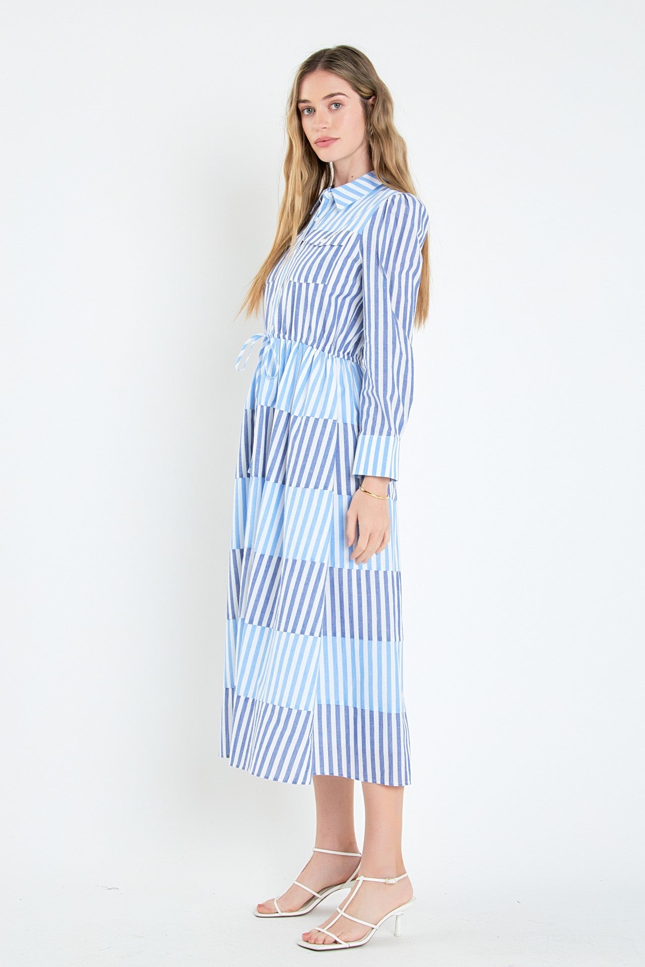 Striped Block Maxi Dress