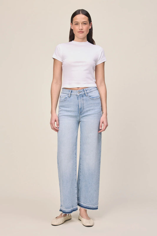 ICN Cropped Wide Leg in Ice Age