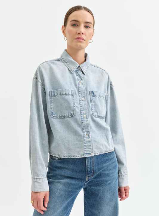 The Editor Cropped Button Up in Call Me