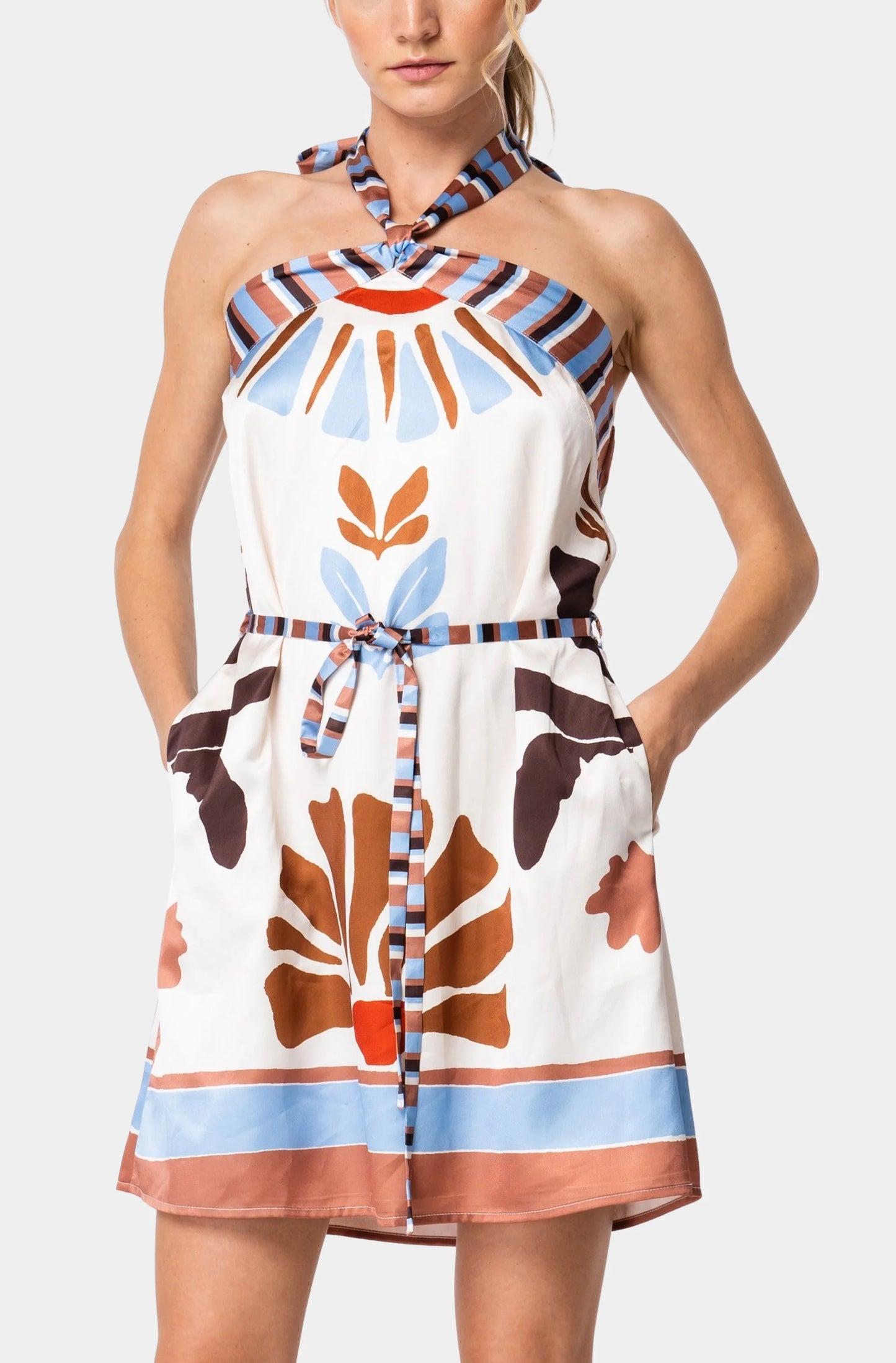 Lio Cross Neck Halter Dressie