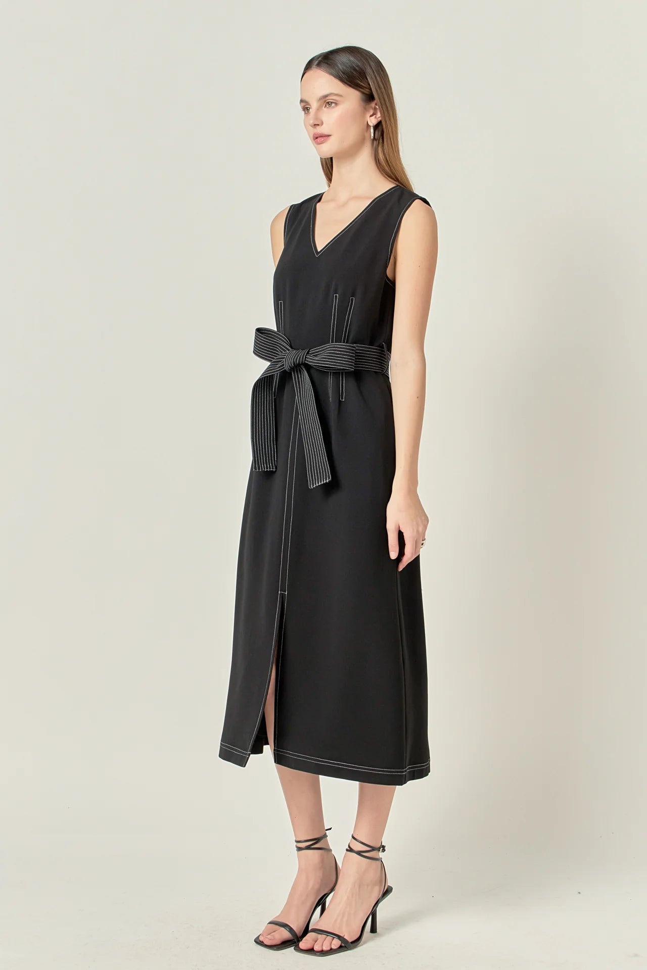 Stitch Detail Midi Dress