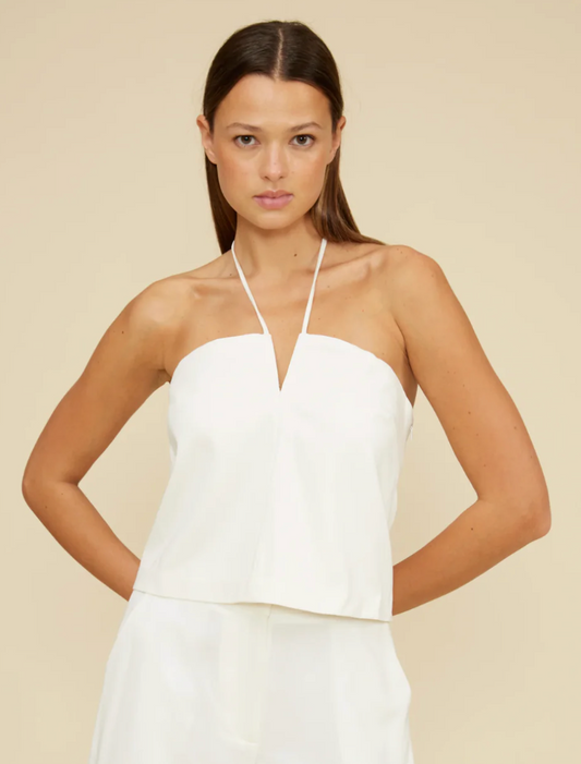 Tatum V-Neck Top - White