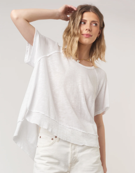 Lina textured Scoop Neck Tee