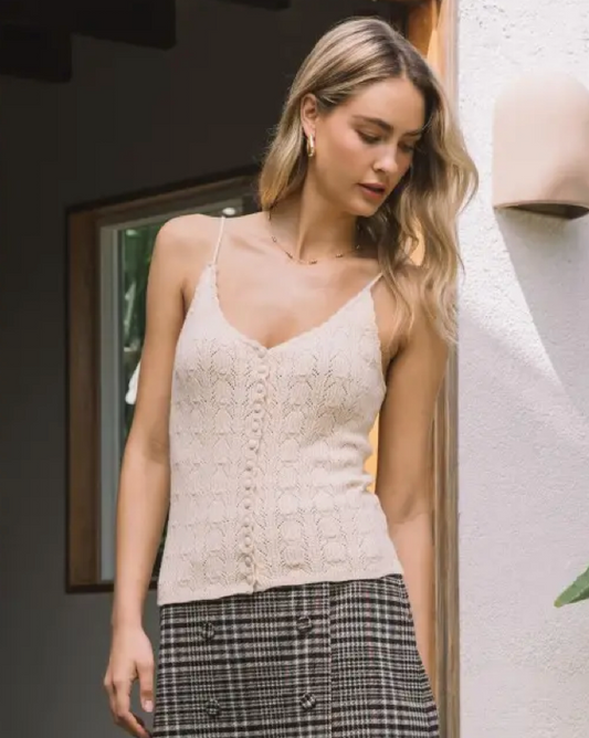 Pointelle Tank