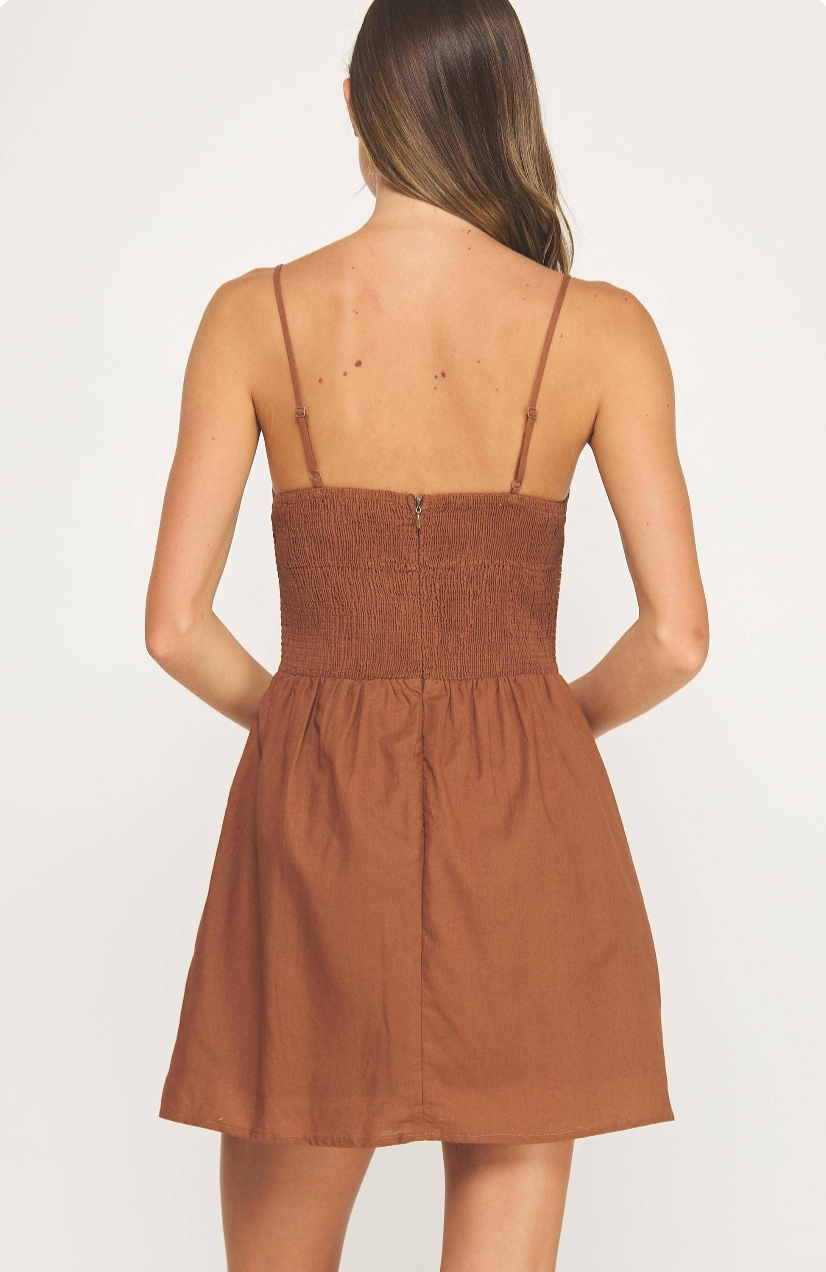 Top Stitch Brown Mini