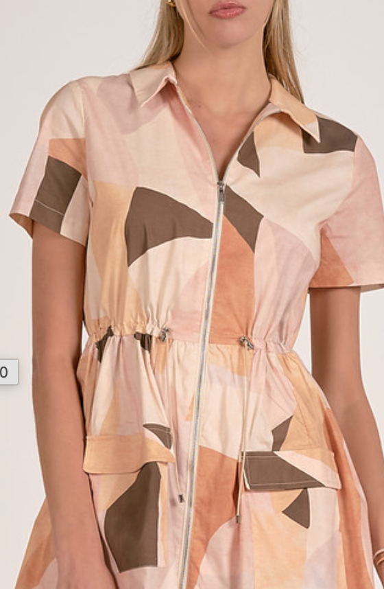 Neutral Prism Mini Dress