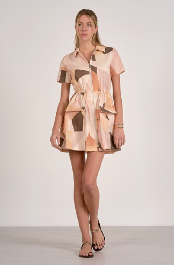Neutral Prism Mini Dress