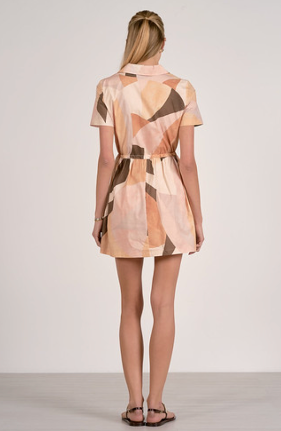 Neutral Prism Mini Dress
